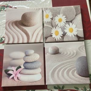 Printed canvas Zen Life art to hang on walls